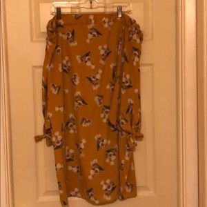 Off-the-Shoulder Yellow Dress